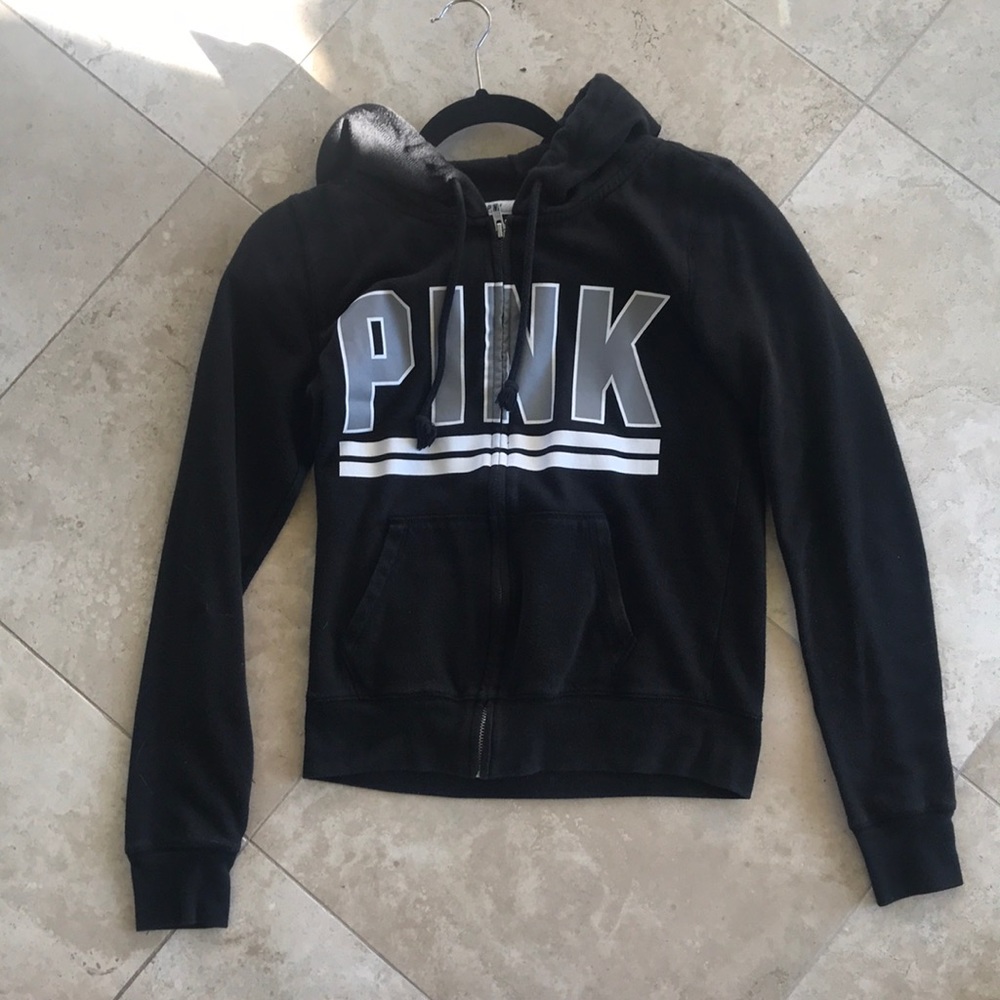 Victoria’s Secret Pink black zip hoodie